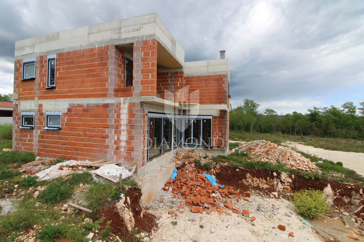 Marčana, dintorni, casa vacanza in costruzione, vista mare