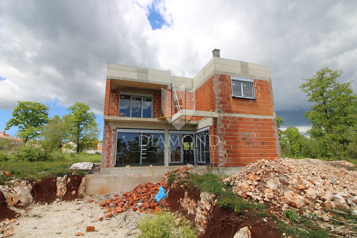 Marčana, dintorni, casa vacanza in costruzione, vista mare