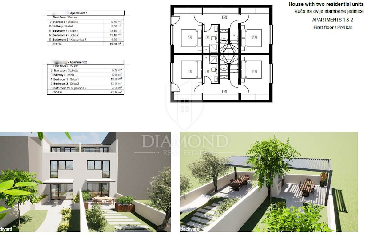 Parenzo, dintorni, casa bifamiliare vicino alla città!