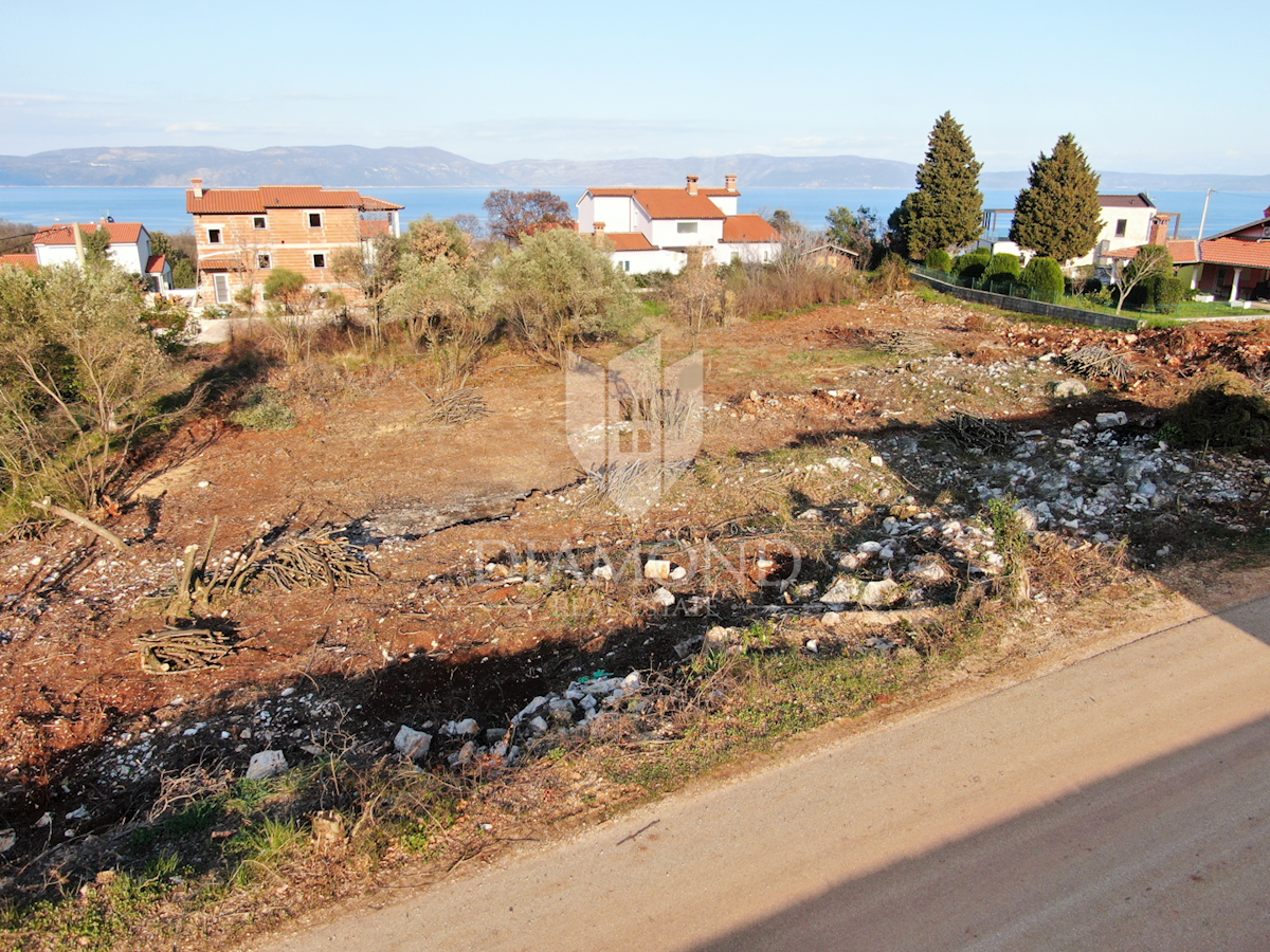 Labin, Rabac, terreno edificabile con vista mare