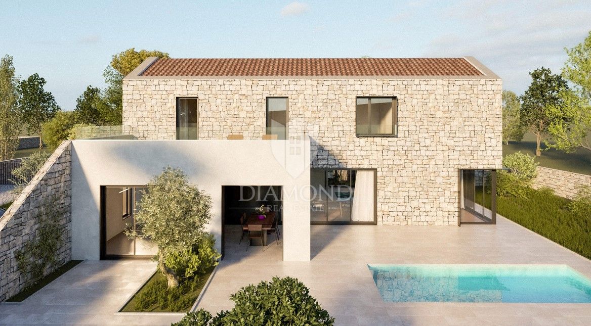 Barban, terreno con progetto in una posizione tranquilla