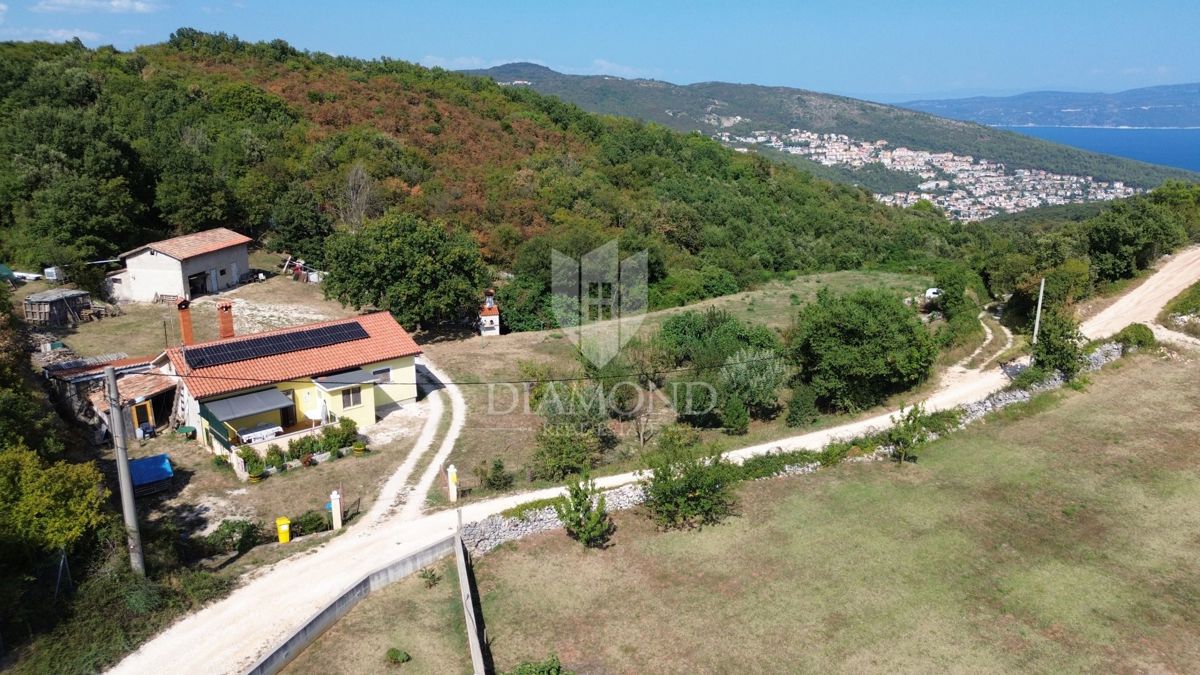 Labin, dintorni, casa con vista su Rabac