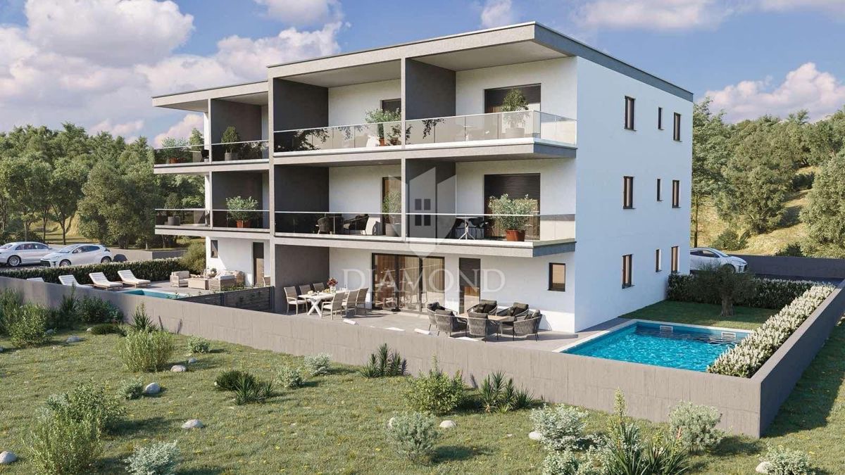 Cittanova, un moderno appartamento con una bellissima vista sul mare in costruzione!