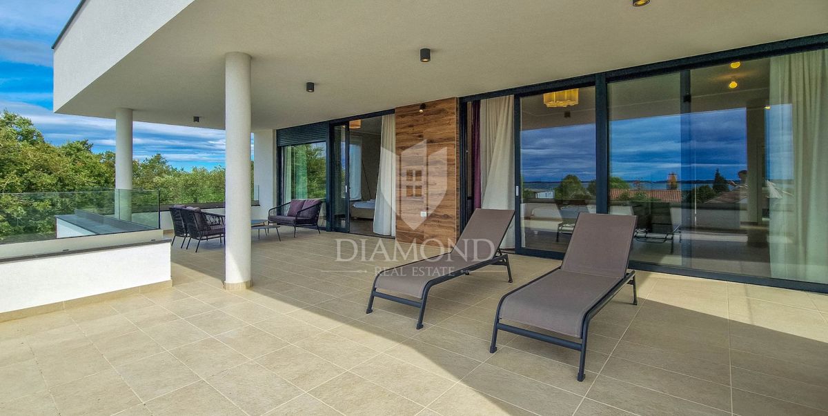 Fasana, dintorni, villa di lusso con vista, vicino alla spiaggia