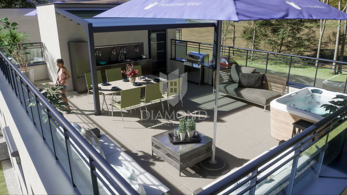 Parenzo, appartamento con terrazza sul tetto e ingresso privato