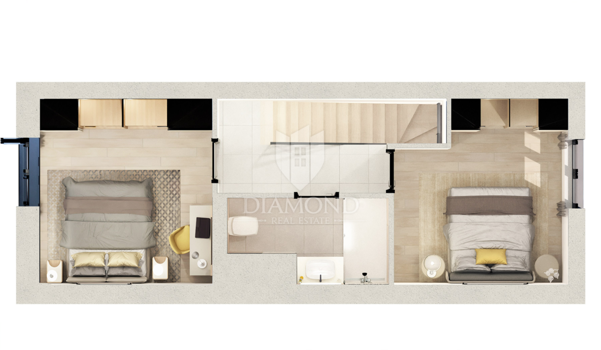 Zona di Parenzo: Occasione! Appartamento nuovo con vista mare e due posti auto!