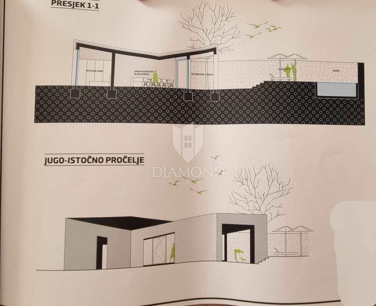 Rovigno, dintorni, terreno con progetto - OCCASIONE!!!