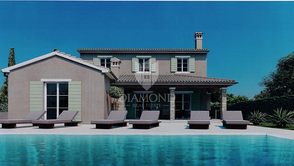 Sv. Lovreč – terreno 982 m² con permesso per villa e piscina