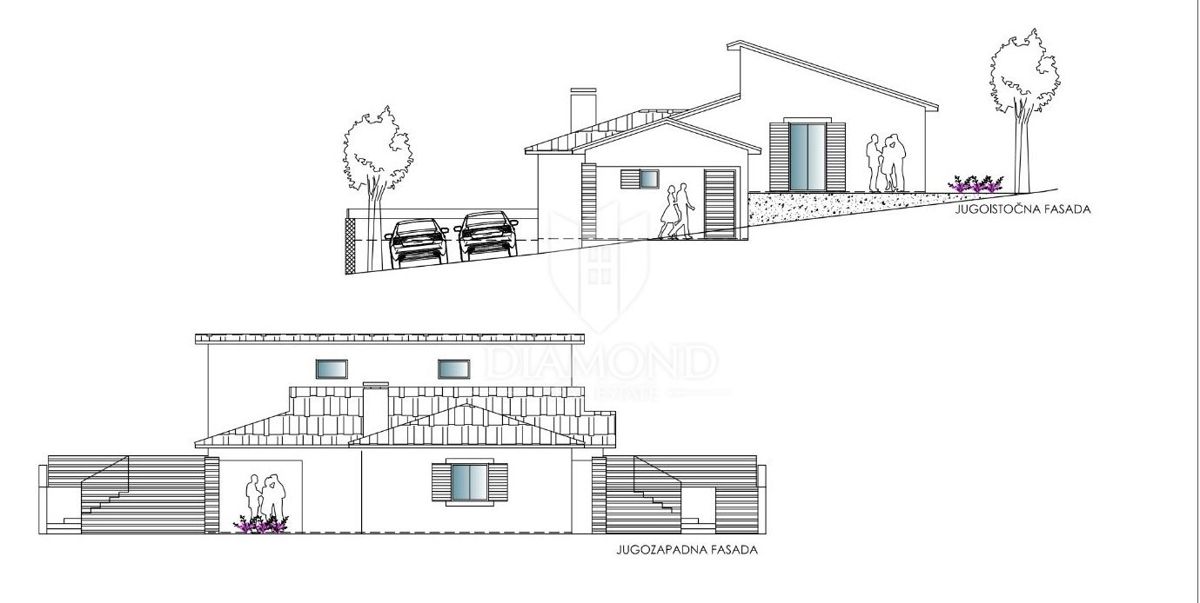 Kršan, dintorni - terreno edificabile con permesso di costruire