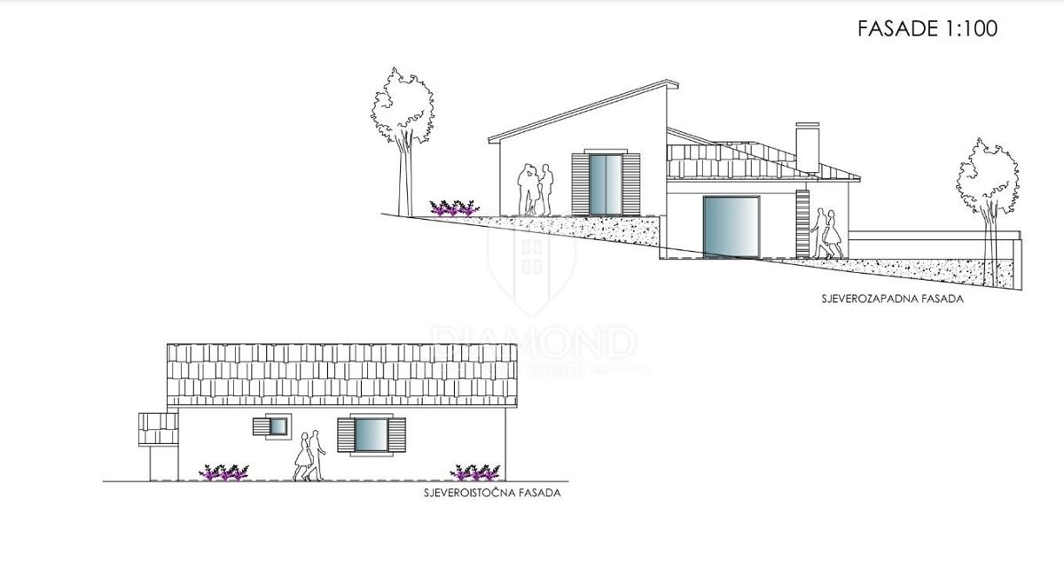 Kršan, dintorni - terreno edificabile con permesso di costruire