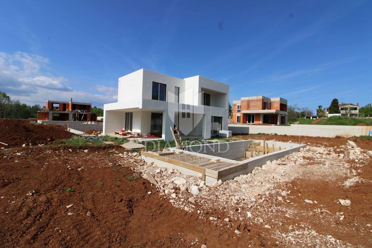 Labin, dintorni, casa vacanze di nuova costruzione con piscina