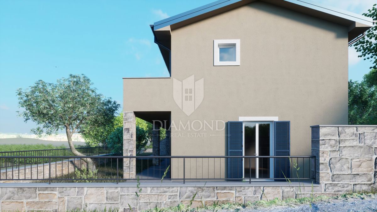 Momiano, nuova costruzione, villa con piscina!