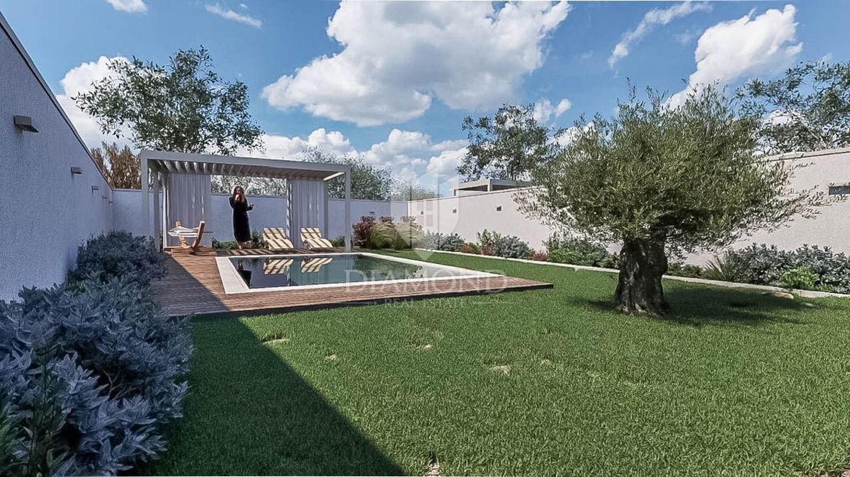 Parenzo, lussuoso appartamento al piano terra con piscina e giardino!