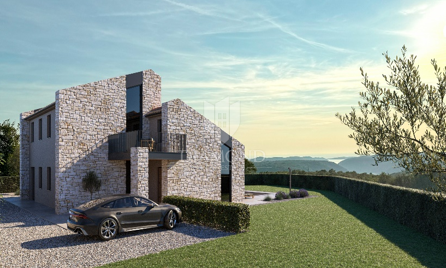 Sv. Lovreč dintorni – moderna villa in costruzione con vista mare