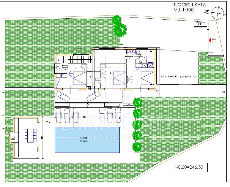 Svetvincenat, dintorni, casa moderna con piscina