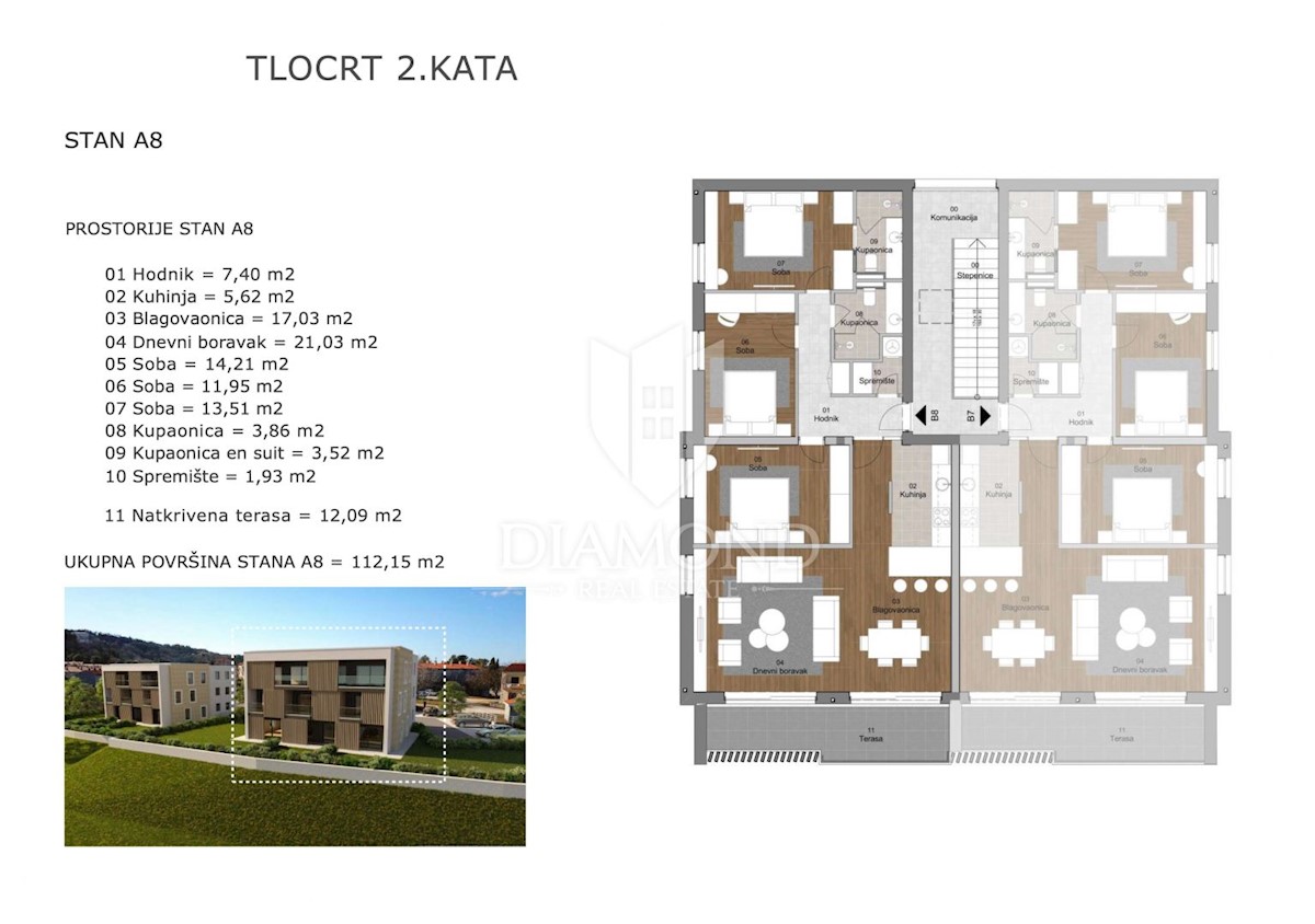 Appartamento Labin, 112,15m2