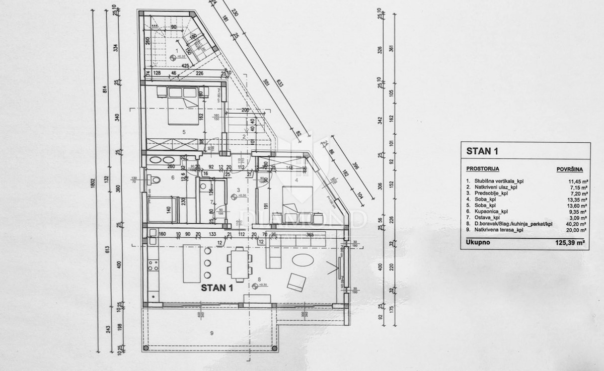 Liznjan, dintorni, casa moderna con due appartamenti