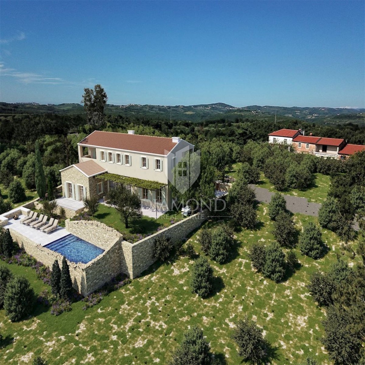 Verteneglio! Villa di lusso con vista mare a tarda ora!