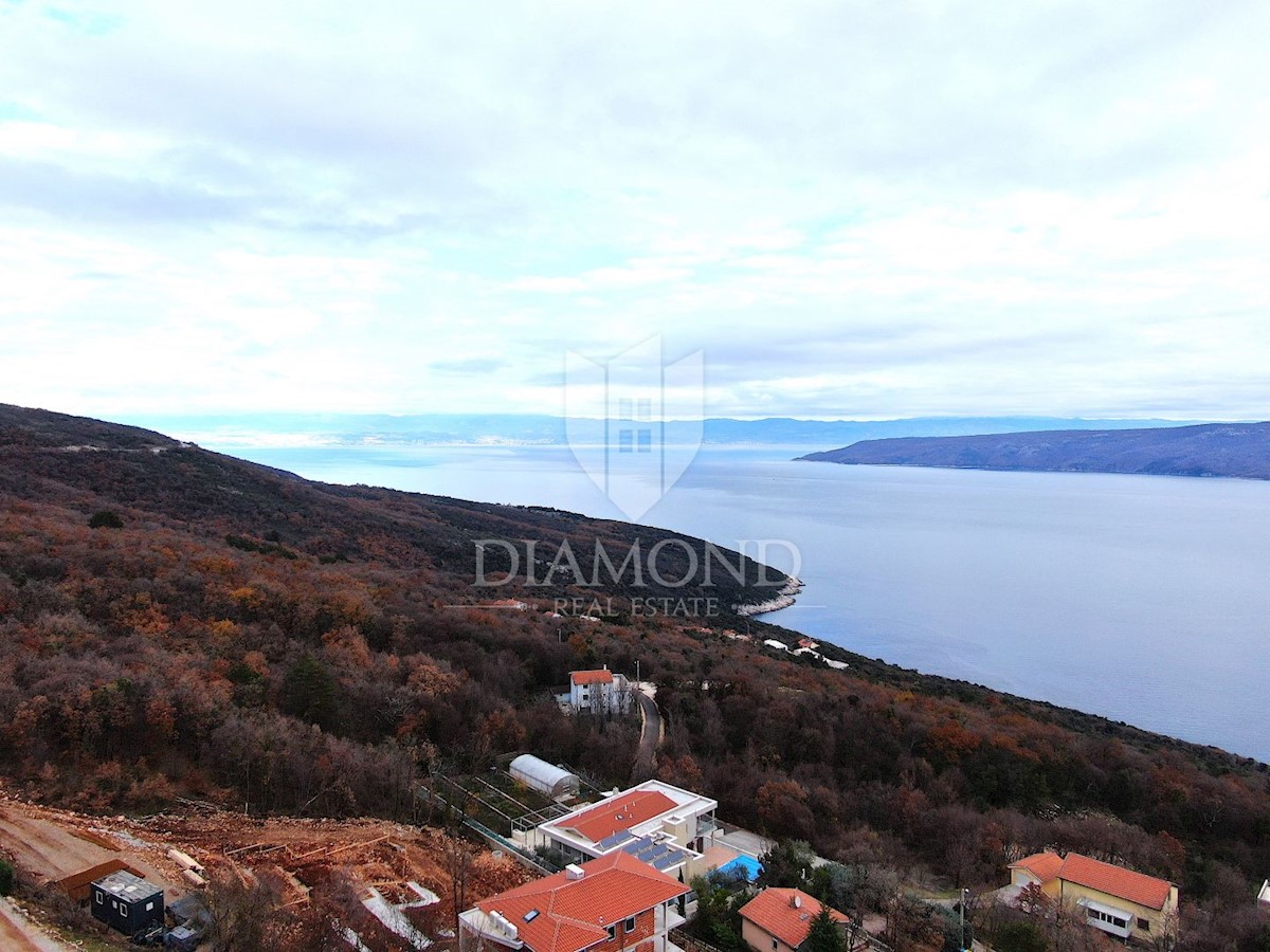 Labin, Rabac, nuova casa con una bellissima vista sul mare