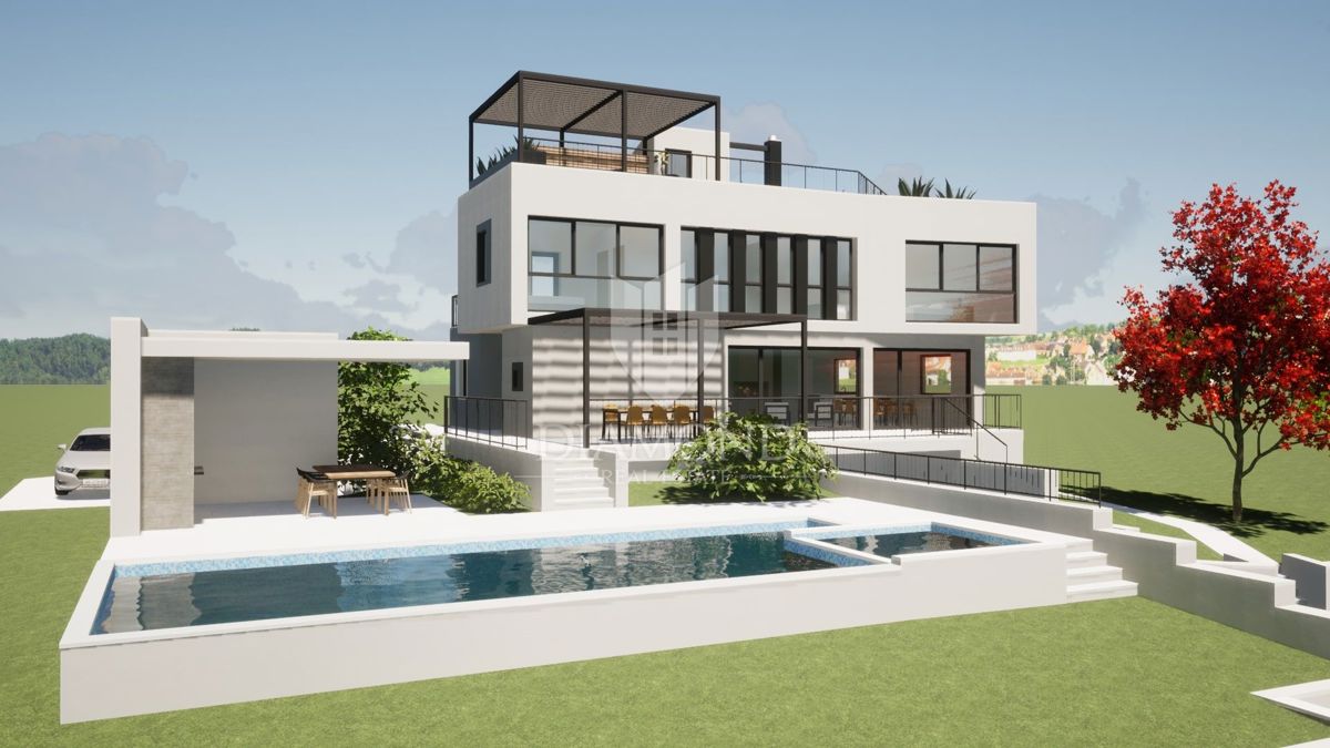 Parenzo, dintorni, imponente villa con vista mare!