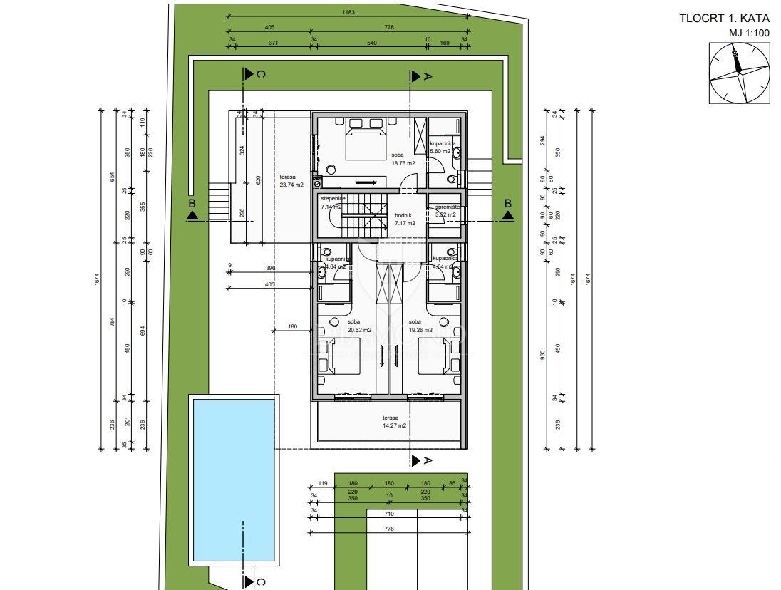 Rovigno, dintorni, casa in costruzione in una posizione tranquilla