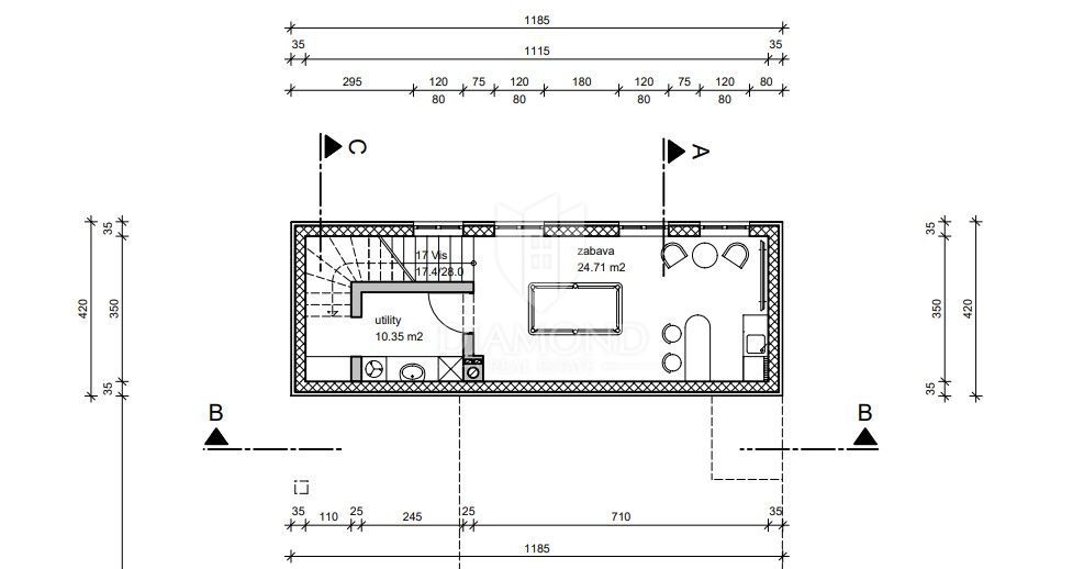 Rovigno, dintorni, casa in costruzione in una posizione tranquilla