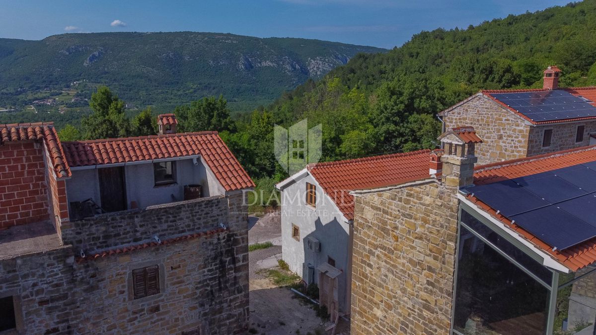Motovun, Casa in pietra con vista panoramica su Montona!