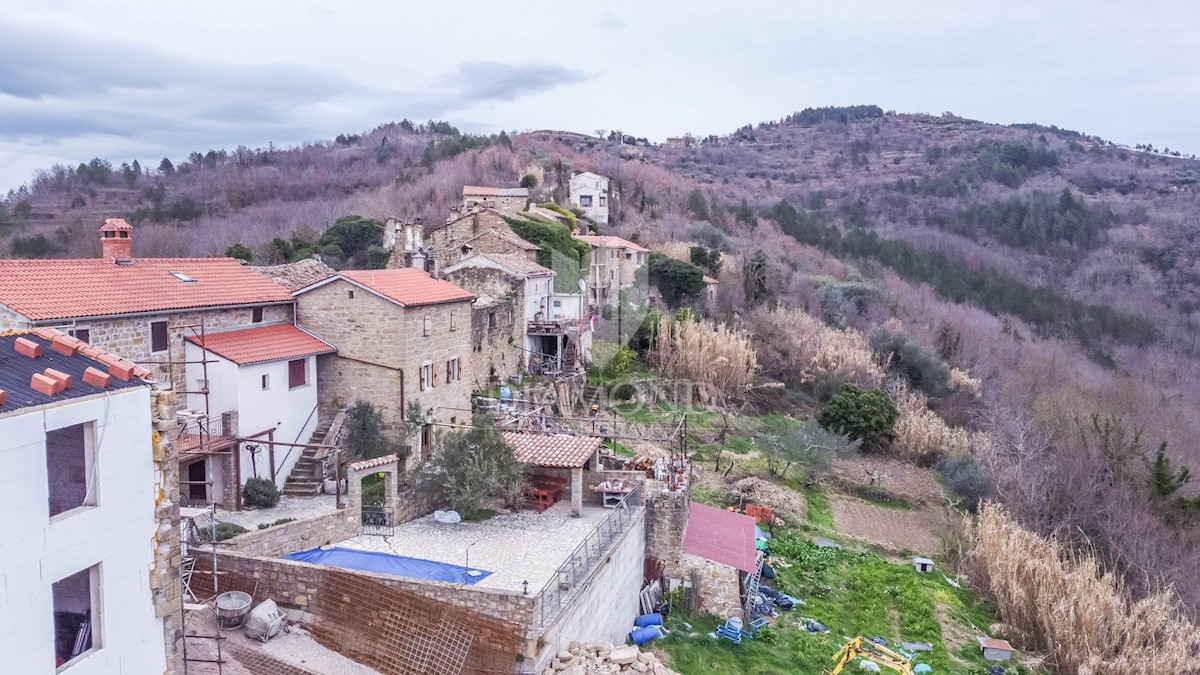 Motovun, Casa in pietra con vista panoramica su Montona!