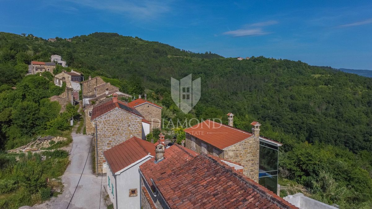 Motovun, Casa in pietra con vista panoramica su Montona!
