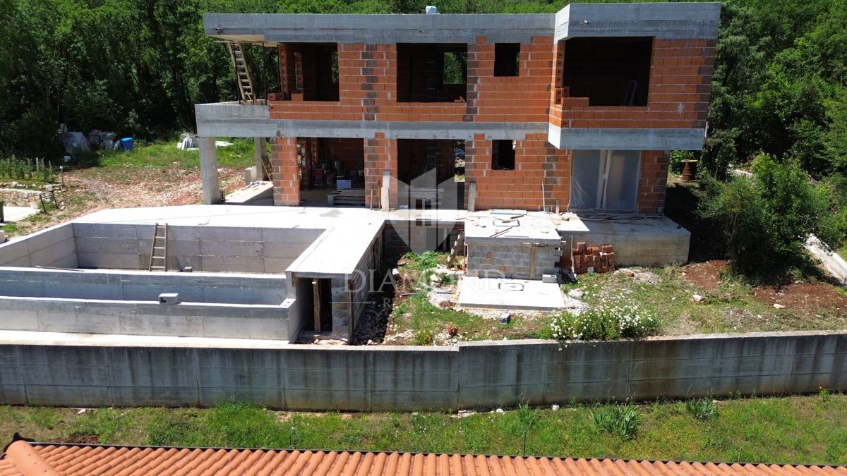 Rabac, dintorni, casa roh bau con vista mare