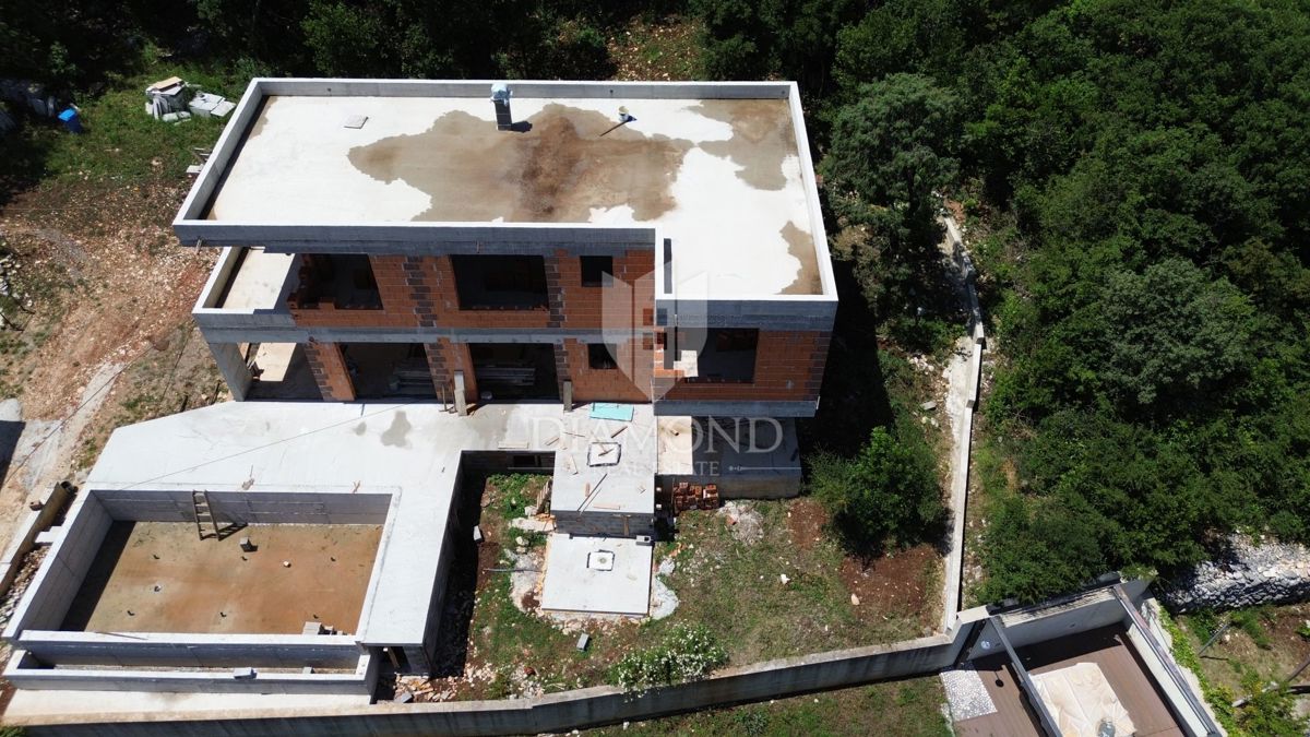 Rabac, dintorni, casa roh bau con vista mare