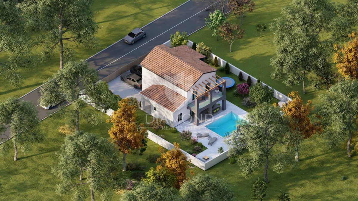 Albona, terreno edificabile con vista mare 