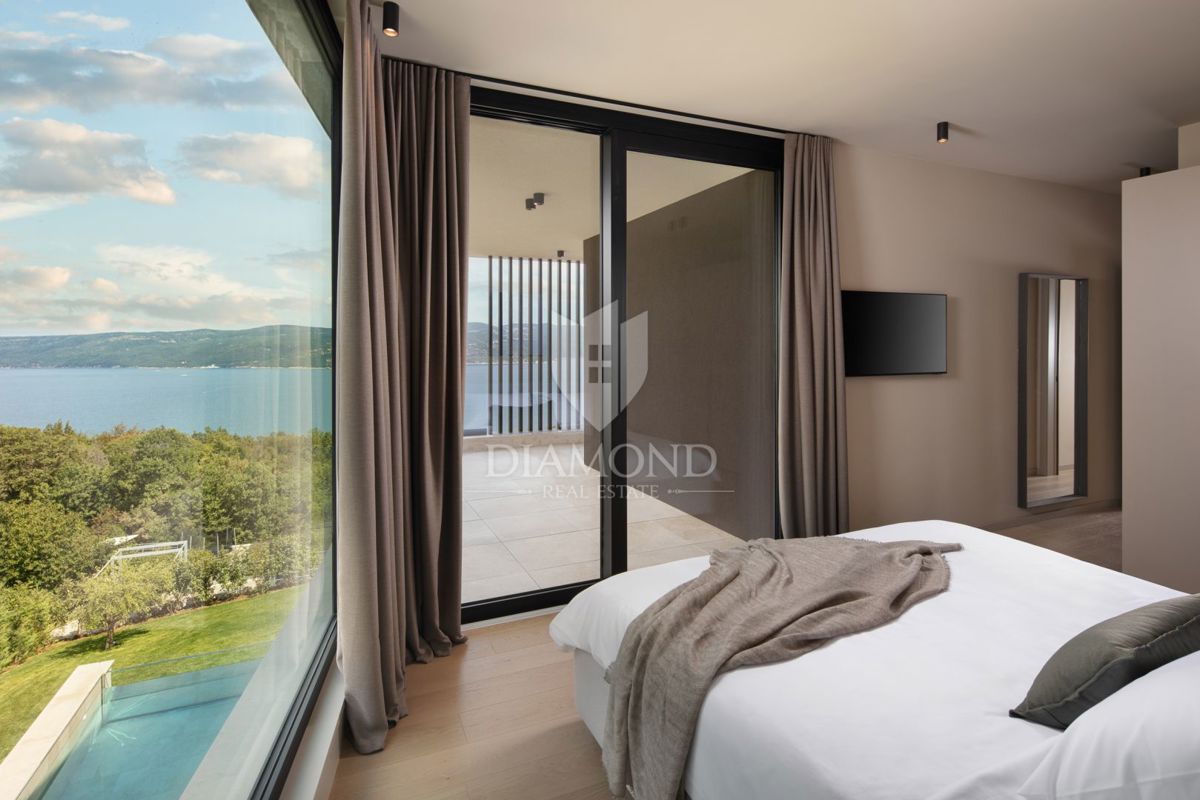 Rabac, Labin, bellissima nuova villa con vista mare