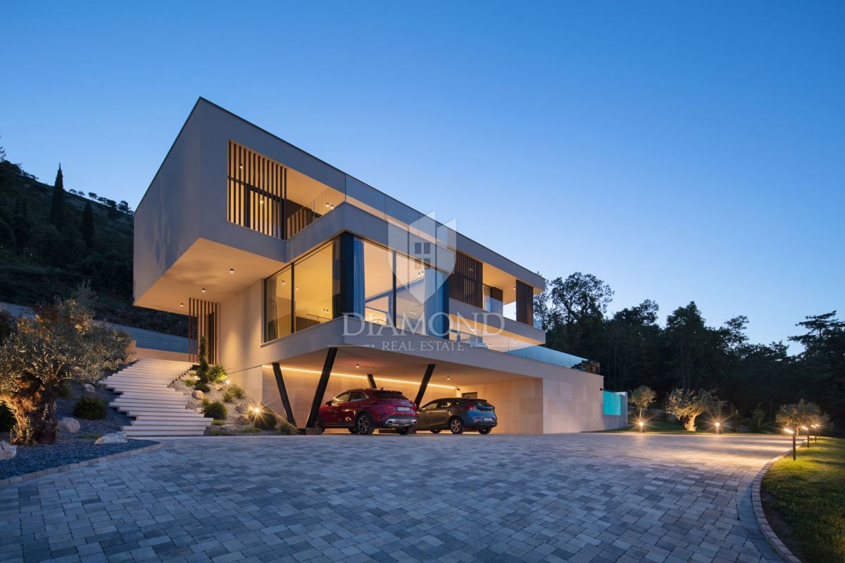 Rabac, Labin, bellissima nuova villa con vista mare