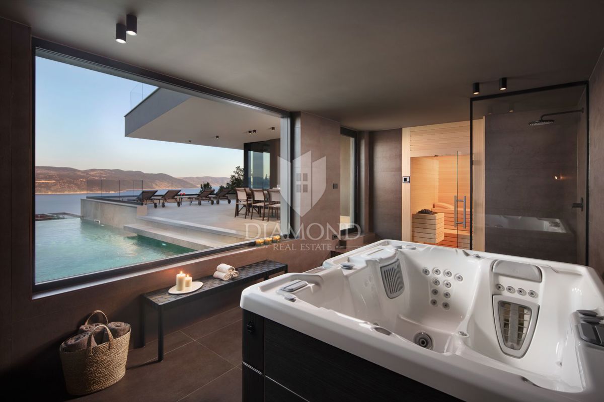 Rabac, Labin, bellissima nuova villa con vista mare