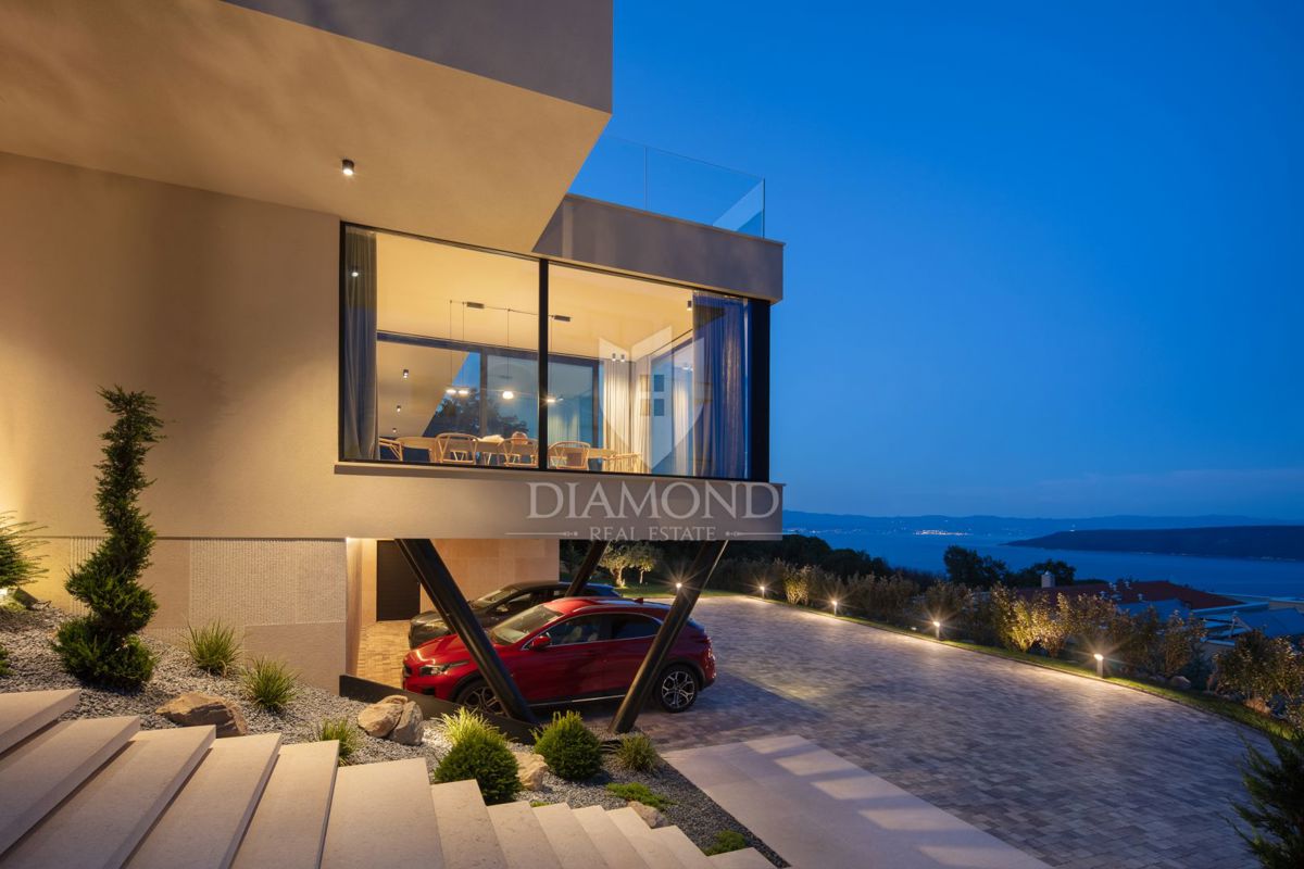 Rabac, Labin, bellissima nuova villa con vista mare