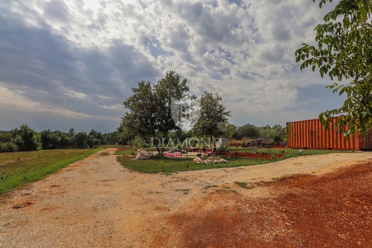 Barban, dintorni, terreno con progetto per oasi familiare