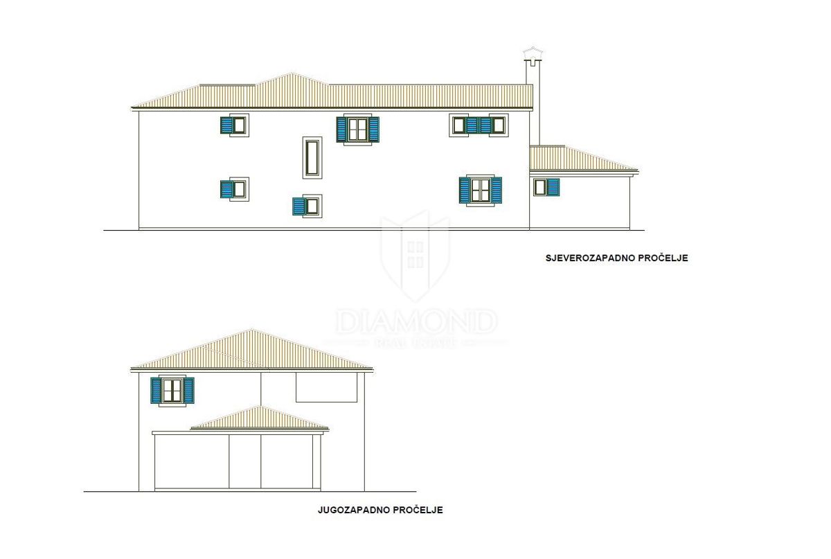 Barban, dintorni, terreno con progetto per oasi familiare