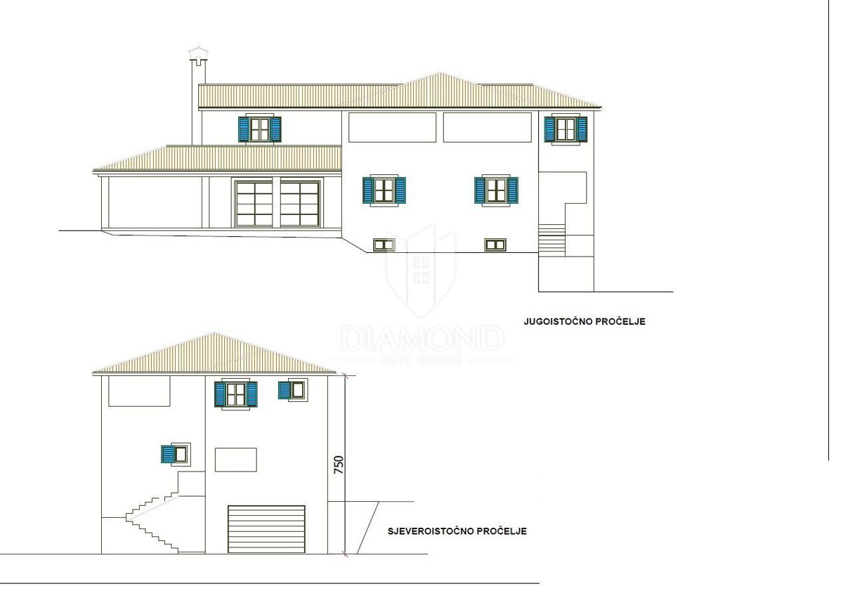 Barban, dintorni, terreno con progetto per oasi familiare
