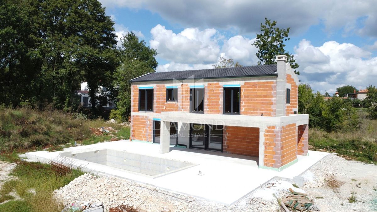 Parenzo, dintorni, villa moderna con piscina nella natura