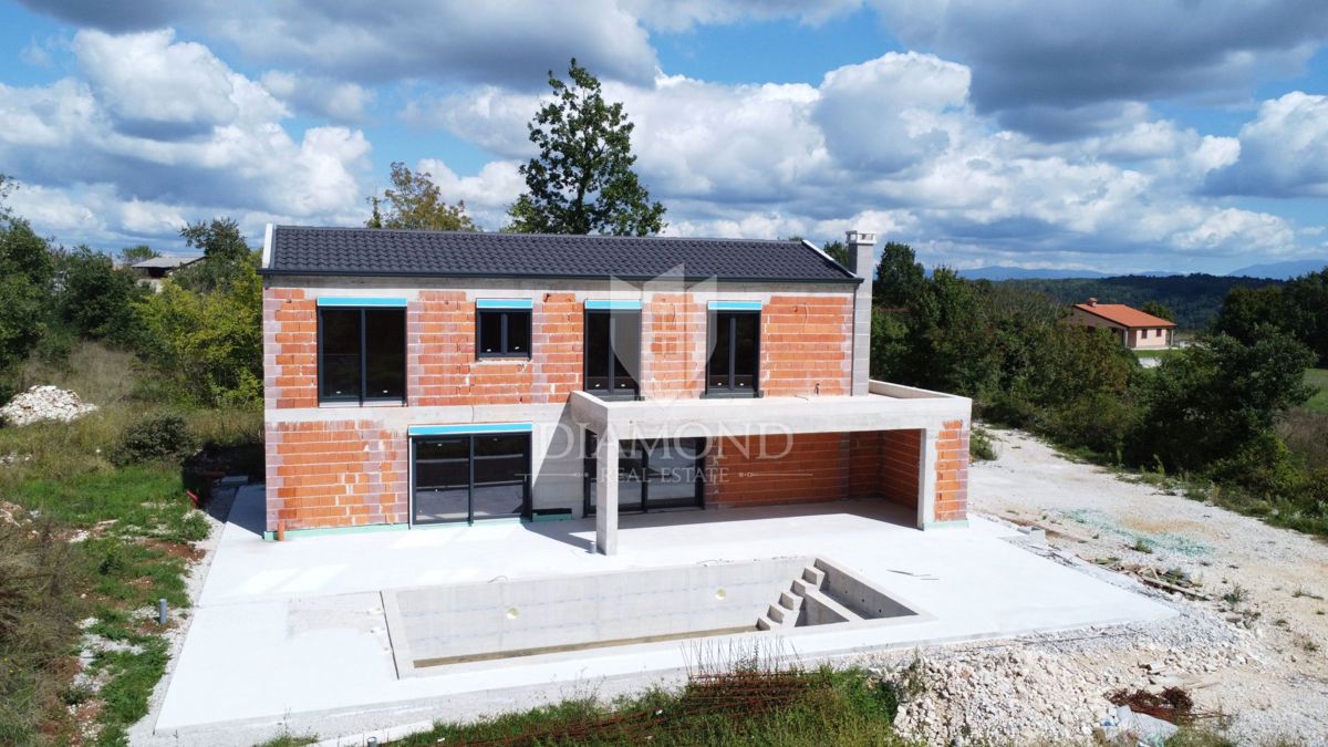 Parenzo, dintorni, villa moderna con piscina nella natura