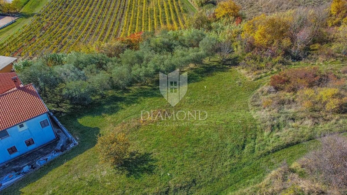 Visinada, terreno edificabile con vista aperta