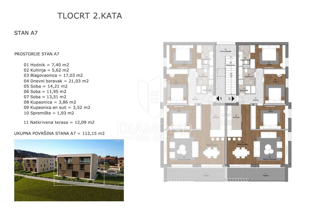 Appartamento Labin, 112,15m2