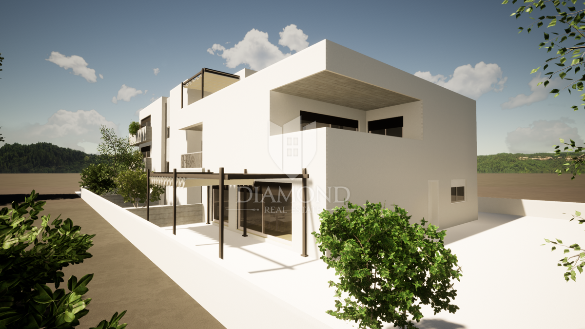 Cittanova, nuovo edificio! Appartamento al piano terra con giardino!