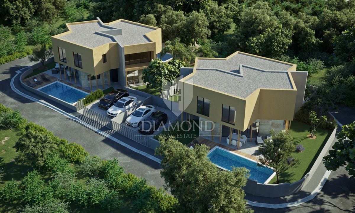 Verteneglio, dintorni! Bella moderna villa bifamiliare in costruzione!
