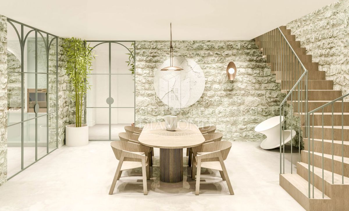Kanfanar, dintorni, casa in pietra con piscina