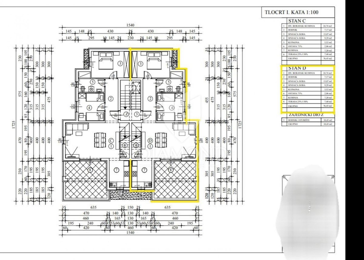 Parenzo, dintorni, appartamento a due piani con tre camere da letto con vista mare!