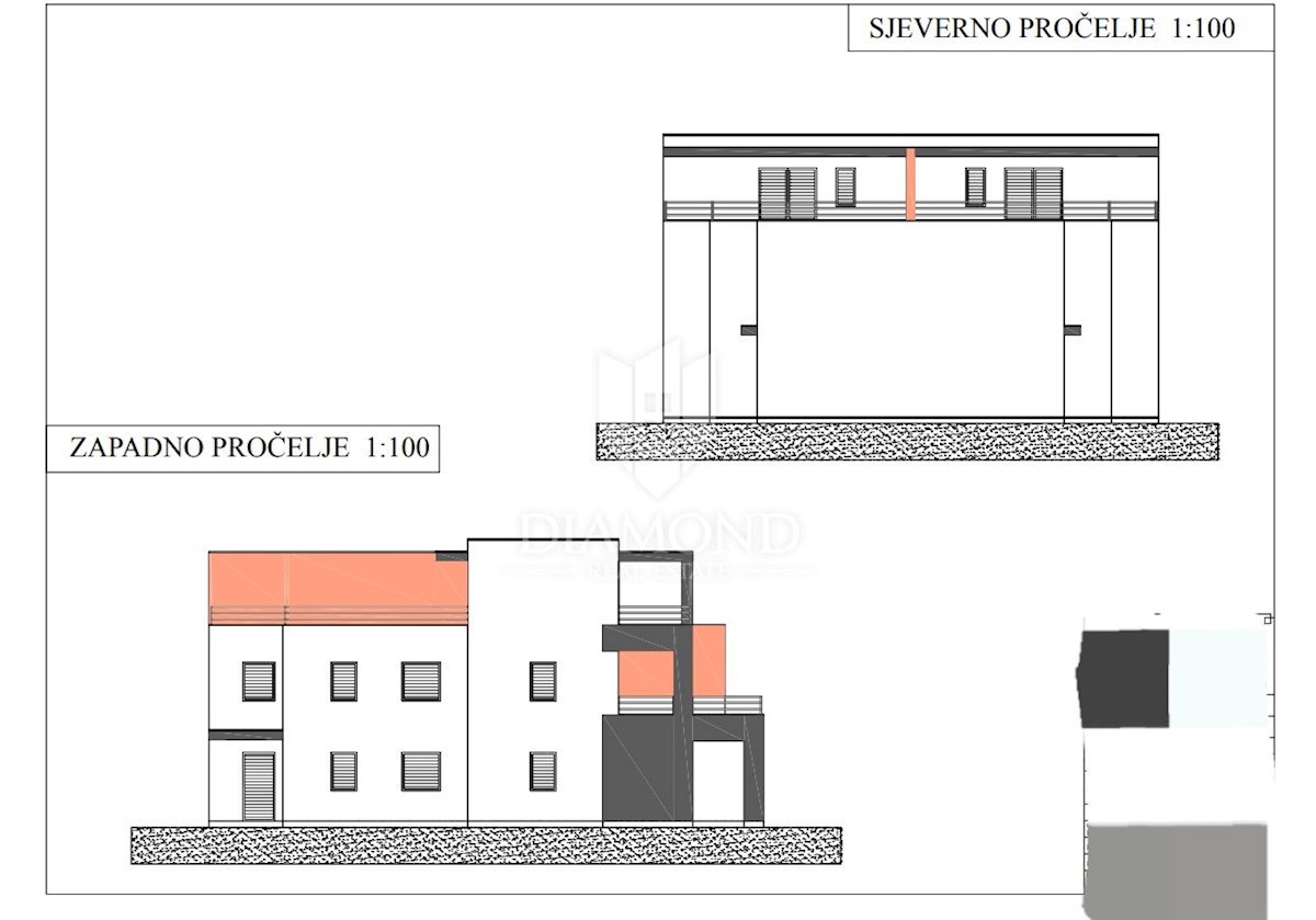 Parenzo, dintorni, appartamento a due piani con tre camere da letto con vista mare!