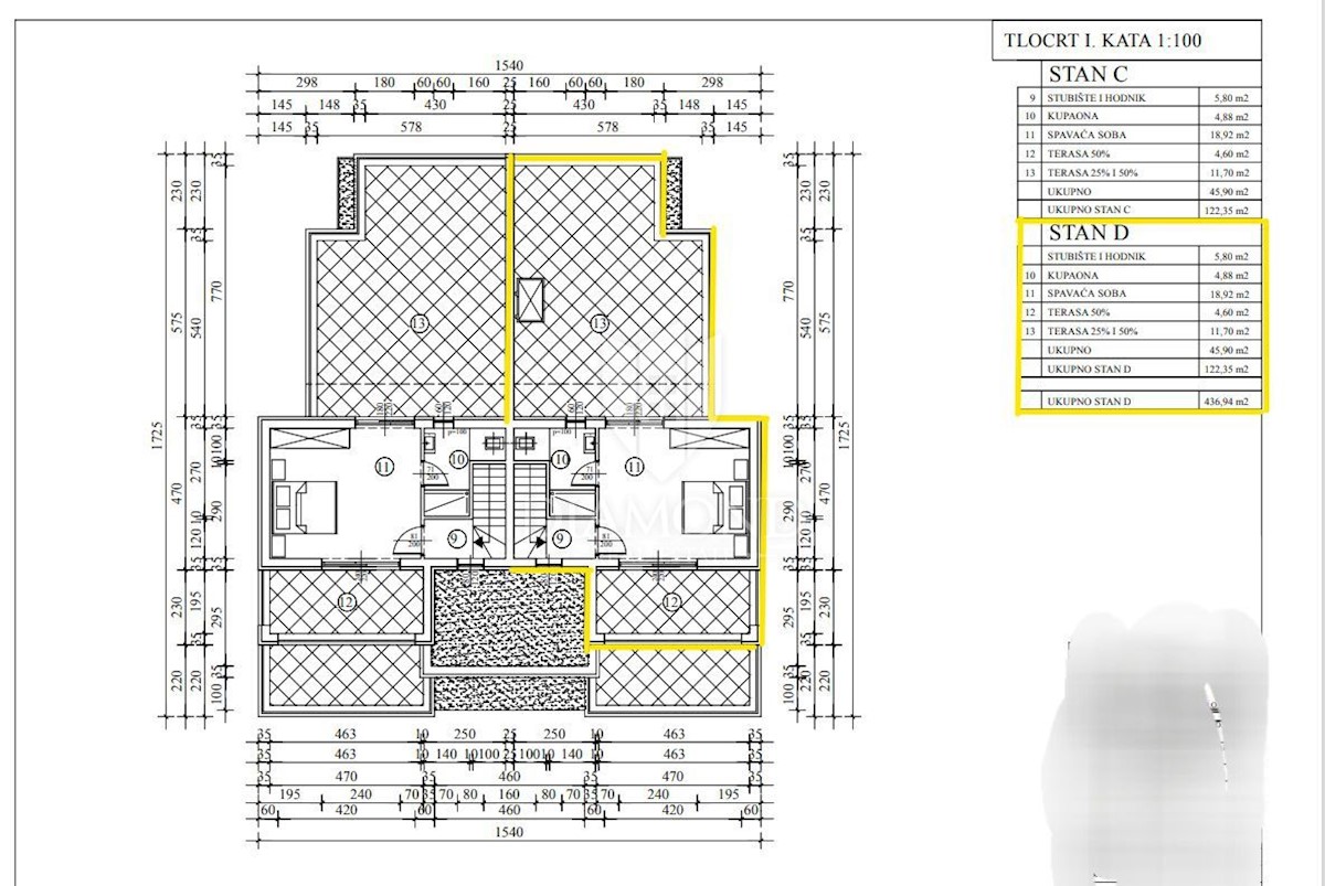 Parenzo, dintorni, appartamento a due piani con tre camere da letto con vista mare!