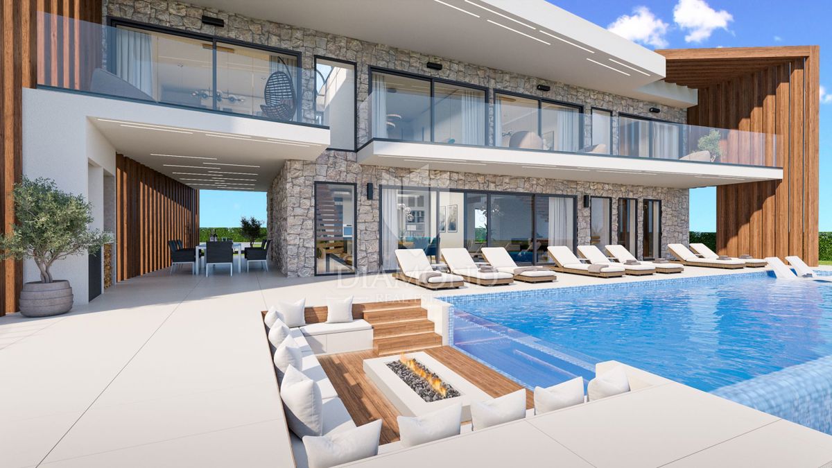 Parenzo, dintorni, villa di lusso con vista panoramica sul mare!